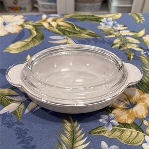 Corningware White Dish with Clear Lid P-14-B
